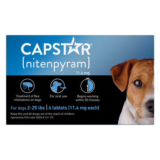 Capstar (nitenpyram) Fast-Acting Oral Flea Medicine Tablets for Dogs